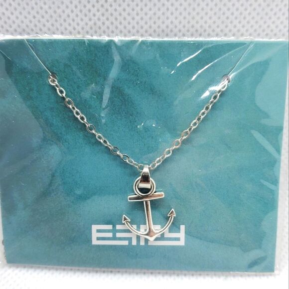 NWT Effy Silver Anchor Necklace - Picture 1 of 2